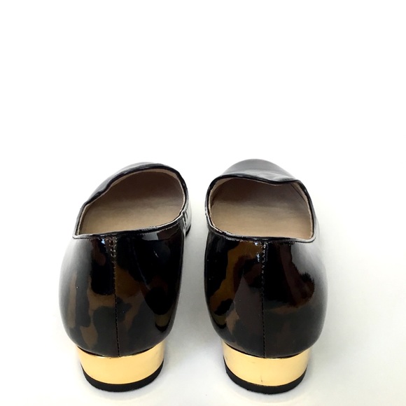 Joan & David Mitzie camo Print loafers gold heel 8 - Picture 6 of 7